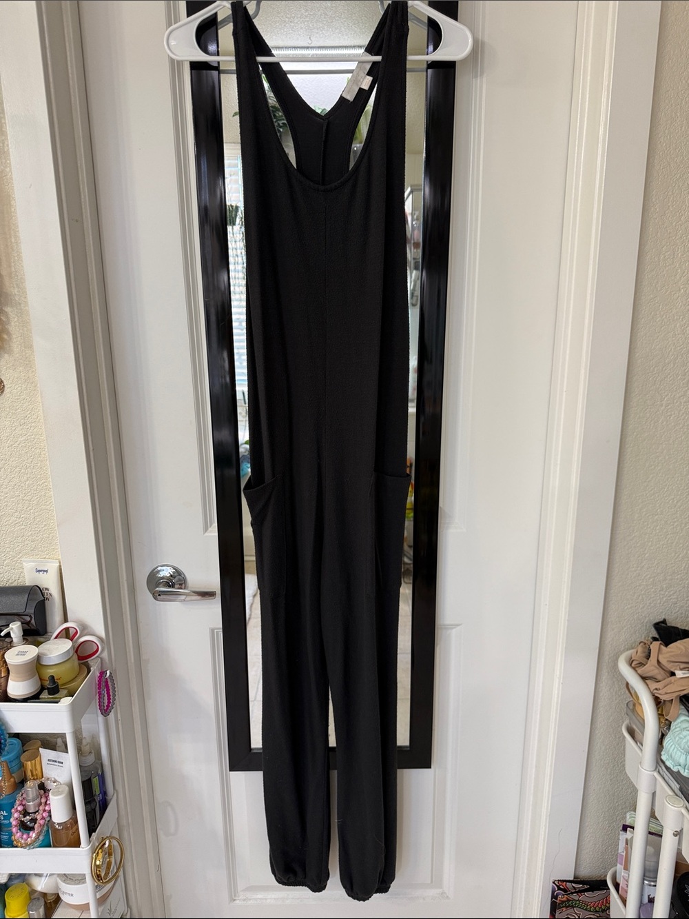 Spiritual Gangster Black Racerback Pocket Jumpsuit